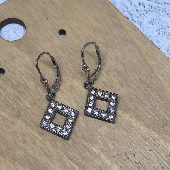 Vintage sterling silver 925 signed elegant statement earrings - Picture 2 of 6